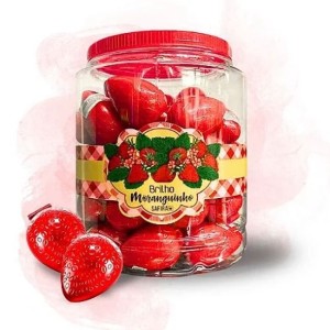 BRILHO LABIAL MORANGUINHO - SAFIRA - POTE COM 50 UNIDADES